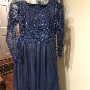 Navy blue long dress